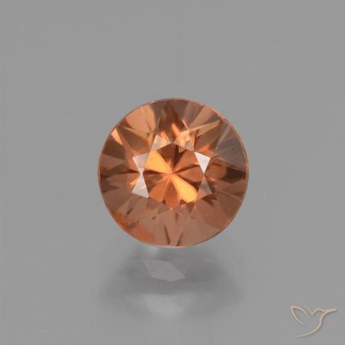 1.60ct طبيعي برتقالى متوسط زركون, دائري, VVS-VS