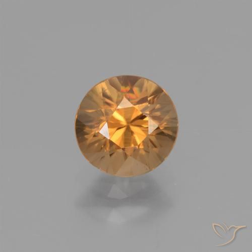 1.31ct طبيعي برتقالى صدأ زركون, دائري, VVS-VS
