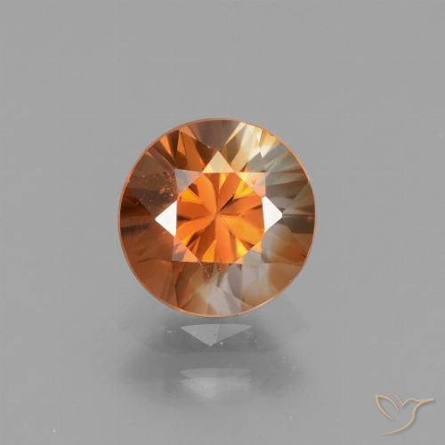 1.47ct طبيعي برتقالى متوسط زركون, دائري, VVS