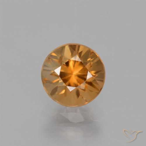 1.67ct طبيعي برتقالى متوسط زركون, دائري, قليلا جدا