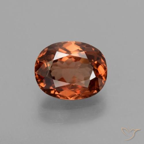 2.09ct طبيعي برتقالى متوسط زركون, بيضوي, قليلا جدا