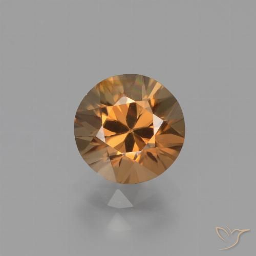 1.82ct طبيعي برتقالى متوسط زركون, دائري, VVS