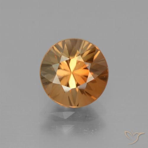 2.39ct طبيعي برتقالى غامق زركون, دائري, VVS