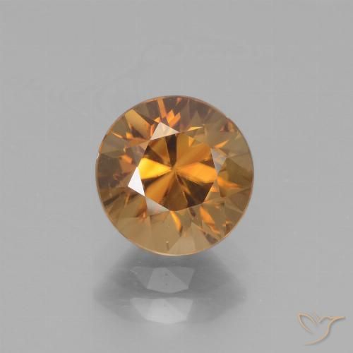 2.40ct طبيعي برتقالى متوسط زركون, دائري, VVS