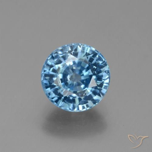 3.15ct طبيعي أزرق سماوى زركون, دائري, VVS-VS