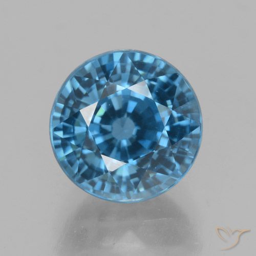 4.68ct طبيعي أزرق زركون, دائري, VVS