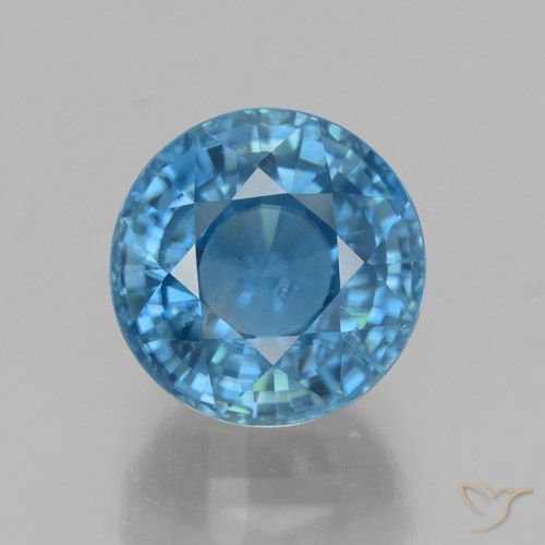4.72ct طبيعي أزرق زركون, دائري, VVS-VS