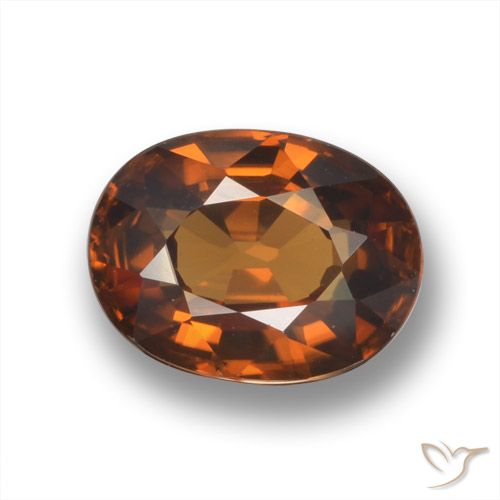 2.07ct طبيعي برتقالى كهرمانى زركون, بيضوي, VVS-VS