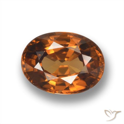 2.10ct طبيعي بنى داكن-متوسط زركون, بيضوي, VVS
