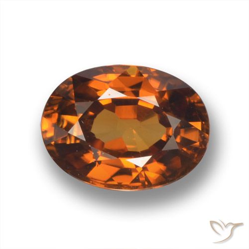 2.10ct طبيعي برتقالى كهرمانى زركون, بيضوي, VVS
