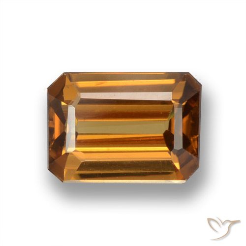 1.83ct طبيعي برتقالى متوسط زركون, قص الزمرد, VVS