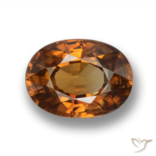 1.99ct طبيعي برتقالى داكن-متوسط زركون, بيضوي, VVS-VS