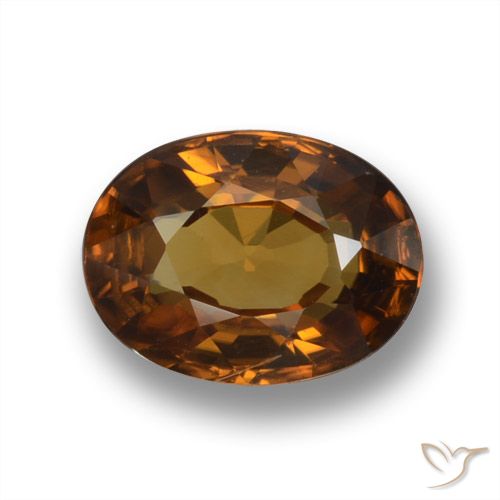 1.87ct طبيعي برتقالى ترابى زركون, بيضوي, VVS-VS