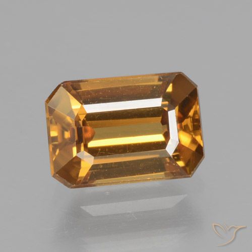 1.55ct طبيعي بنى برتقالى زركون, قص الزمرد, VVS-VS