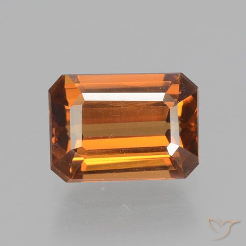 1.64ct طبيعي برتقالى ترابى زركون, قص الزمرد, VVS-VS