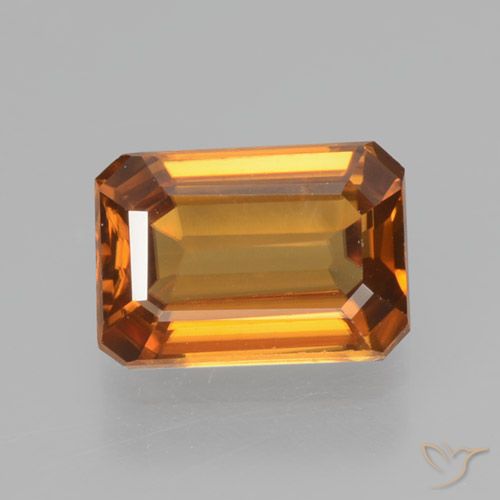 1.41ct طبيعي برتقالى ترابى زركون, قص الزمرد, VVS