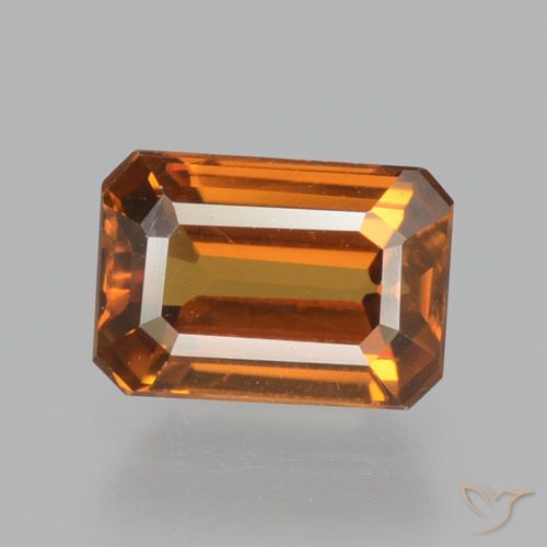 1.64ct طبيعي برتقالى بنى زركون, قص الزمرد, VVS