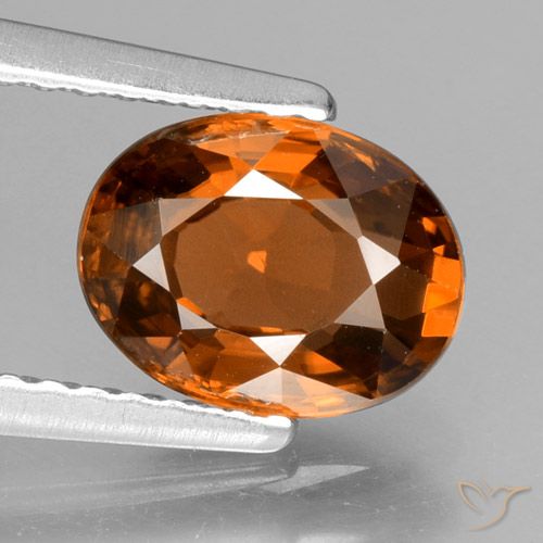 1.85ct طبيعي برتقالى غامق زركون, بيضوي, VVS