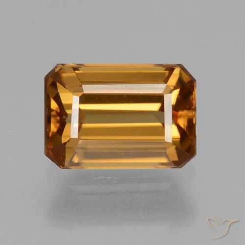 1.44ct طبيعي بنى برتقالى زركون, قص الزمرد, VVS-VS