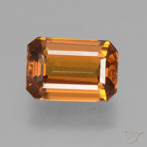 1.32ct طبيعي برتقالى بنى زركون, قص الزمرد, VVS