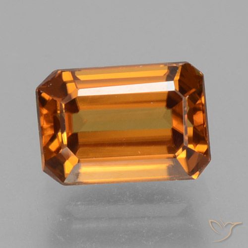 1.19ct طبيعي برتقالى مصفر زركون, قص الزمرد, VVS