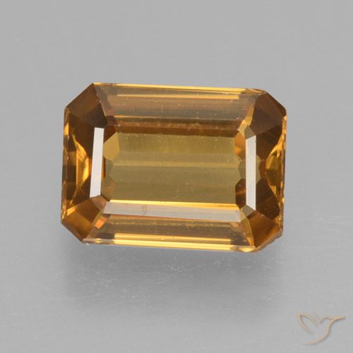 1.43ct طبيعي بنى برتقالى زركون, قص الزمرد, VVS
