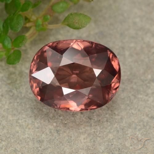 3.51ct طبيعي أحمر غامق زركون, بيضوي, VVS-VS