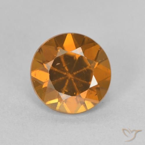 1.65ct طبيعي برتقالى متوسط زركون, دائري, VVS-VS