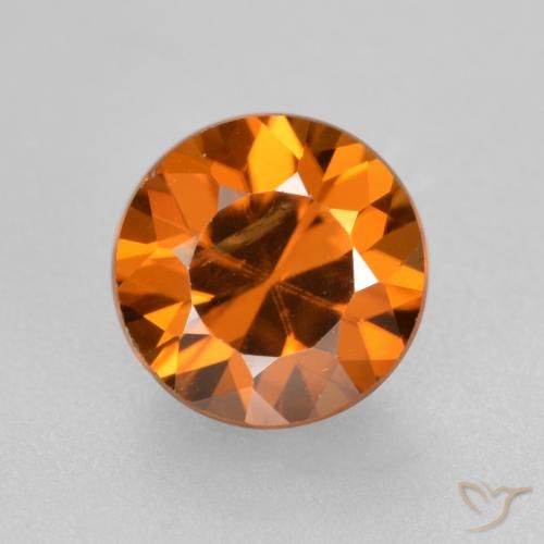 1.82ct طبيعي برتقالى متوسط زركون, دائري, قليلا جدا