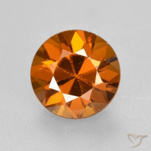1.64ct طبيعي برتقالى متوسط زركون, دائري, VVS-VS