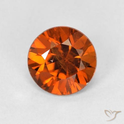1.13ct طبيعي Medium Dark-Orange زركون, دائري, قليلا جدا