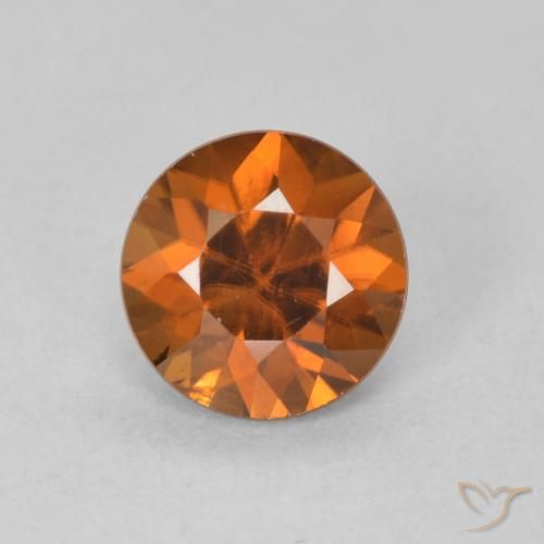 1.21ct طبيعي Medium Dark-Orange زركون, دائري, VVS-VS