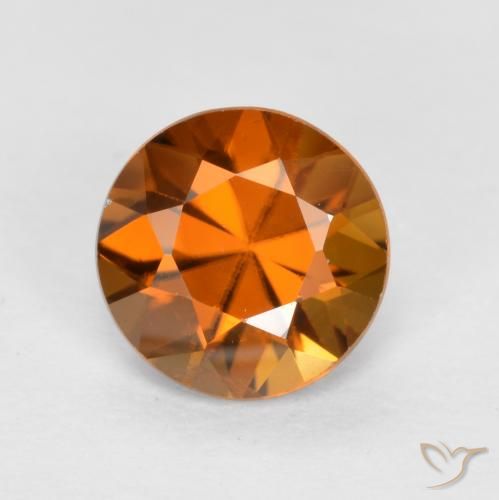 1.20ct طبيعي برتقالى ترابى زركون, دائري, قليلا جدا