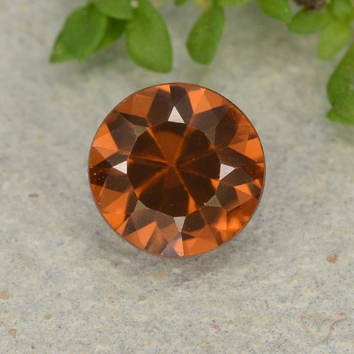 1.19ct طبيعي برتقالى داكن زركون, دائري, VVS-VS
