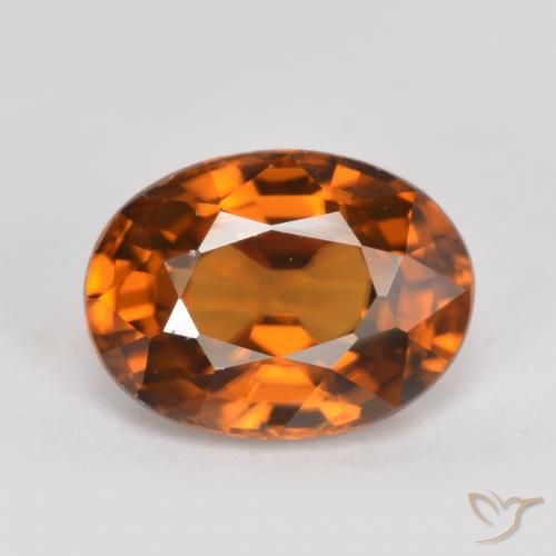 1.99ct طبيعي برتقالى غامق زركون, بيضوي, VVS