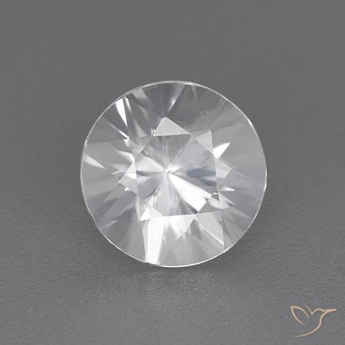 1.92ct طبيعي أبيض زركون, دائري, VVS