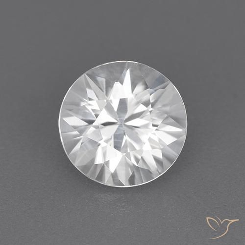 1.64ct طبيعي أبيض زركون, دائري, VVS