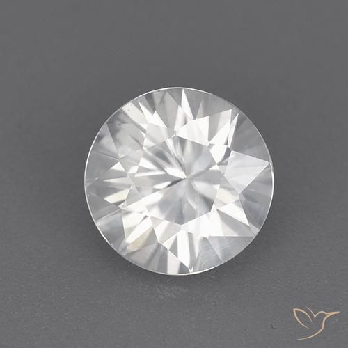 1.76ct طبيعي أبيض زركون, دائري, VVS