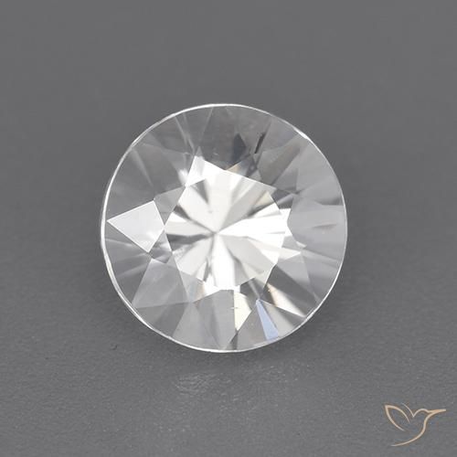 زركون أبيض طبيعي، دائري، 1.99 قيراط، VVS