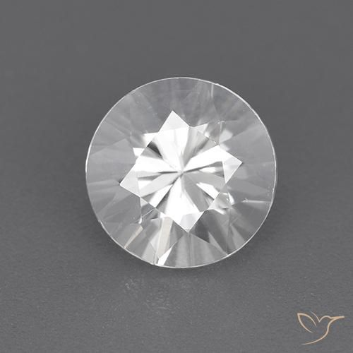 1.92ct طبيعي أبيض زركون, دائري, VVS