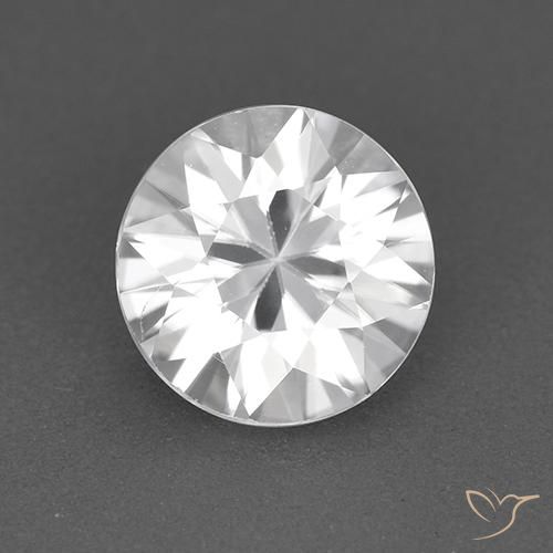 1.68ct طبيعي أبيض زركون, دائري, VVS