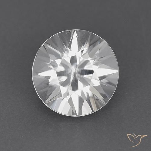 1.83ct طبيعي أبيض زركون, دائري, VVS-VS
