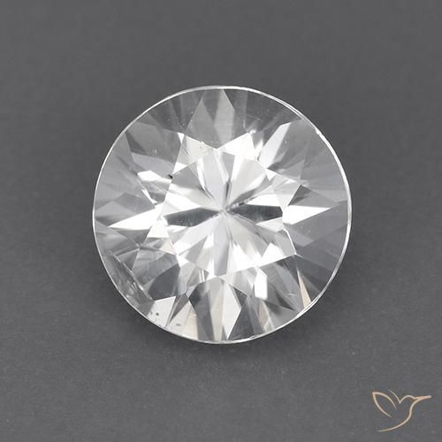 1.84ct طبيعي أبيض زركون, دائري, VVS-VS