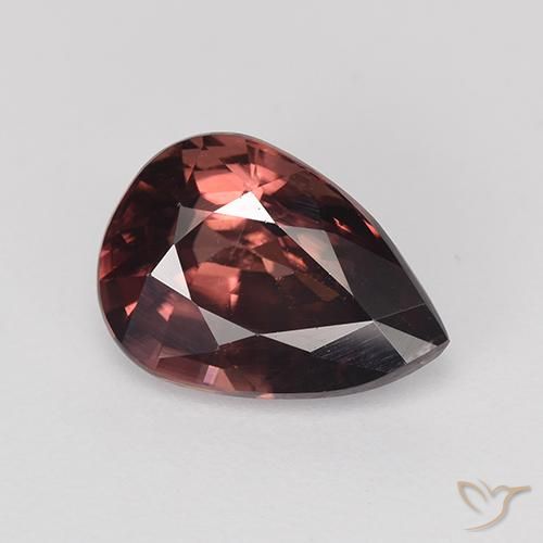 2.98ct طبيعي أحمر النبيذ زركون, شكل الكمثرى, VVS-VS