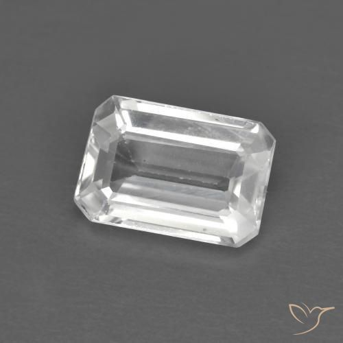 1.34ct طبيعي أبيض زركون, قص الزمرد, VVS-VS