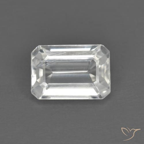 1.45ct طبيعي أبيض زركون, قص الزمرد, VVS-VS
