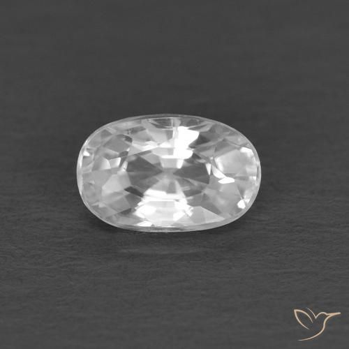 0.45ct طبيعي أبيض زركون, بيضوي, VVS