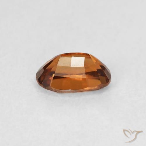 زركون Medium Dark-Orange طبيعي، بيضوي، 0.82 قيراط، VVS