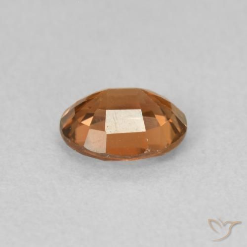 زركون Medium Dark-Orange طبيعي، بيضوي، 0.87 قيراط، VVS-VS