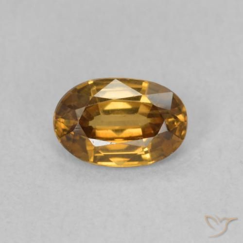 0.72ct طبيعي بني ذهبي زركون, بيضوي, VVS-VS